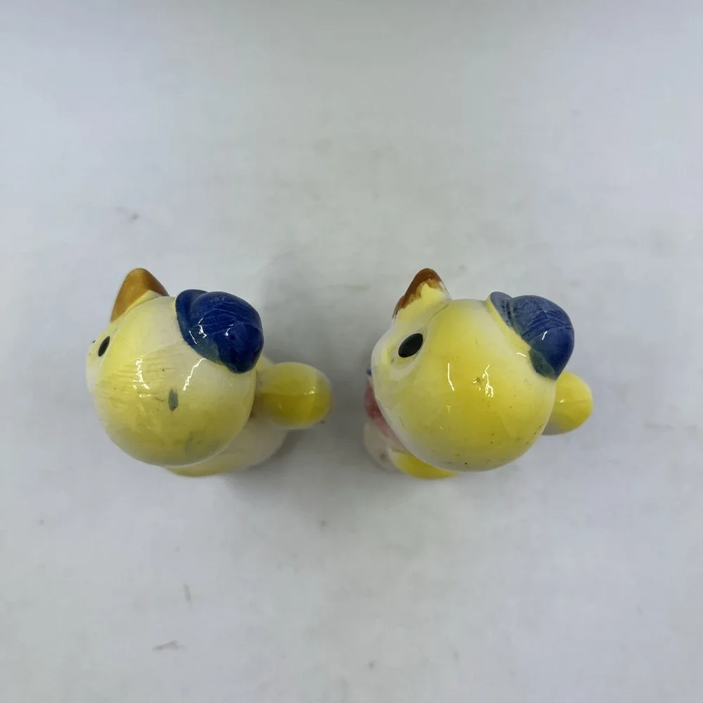 Dapper Duck Chalkware MCM Anthropomorphic Kitschy Japan 50s Shelf‎ Decor Set